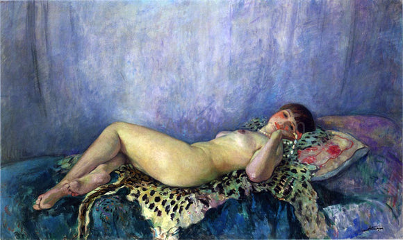  Henri Lebasque A Nude on a Leopard Skin - Canvas Art Print