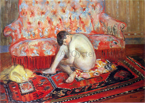  Henri Lebasque Nude on Red Carpet - Canvas Art Print