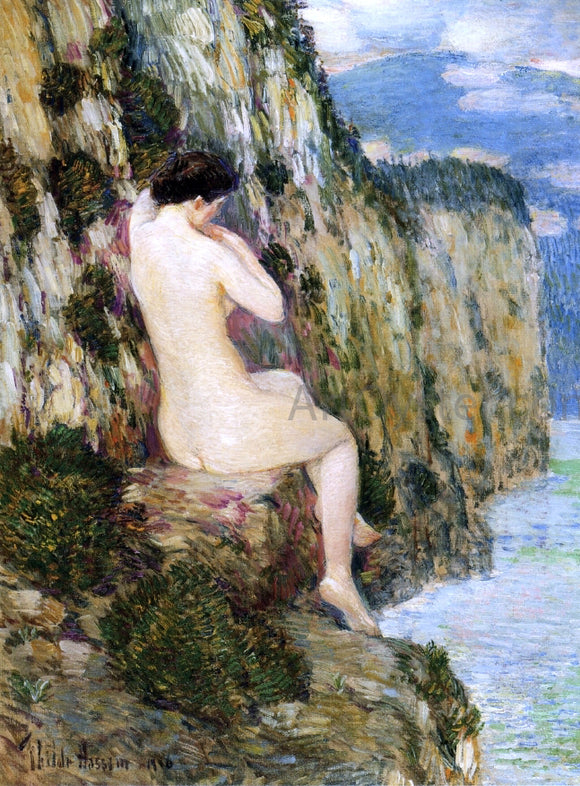  Frederick Childe Hassam Nude on the Cliffs - Canvas Art Print