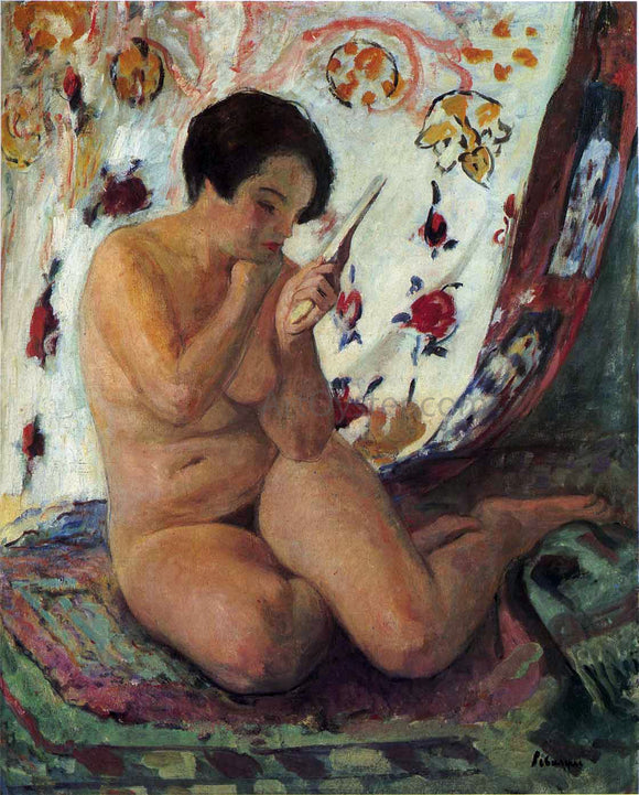  Henri Lebasque Nude Seated by a Mirror - Canvas Art Print