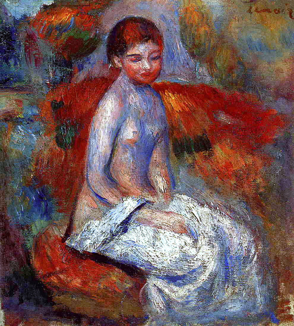  Pierre Auguste Renoir Nude Seated in a Landscape - Canvas Art Print