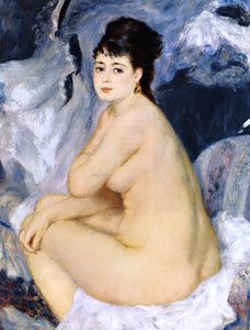  Pierre Auguste Renoir Nude Seated on a Sofa - Canvas Art Print