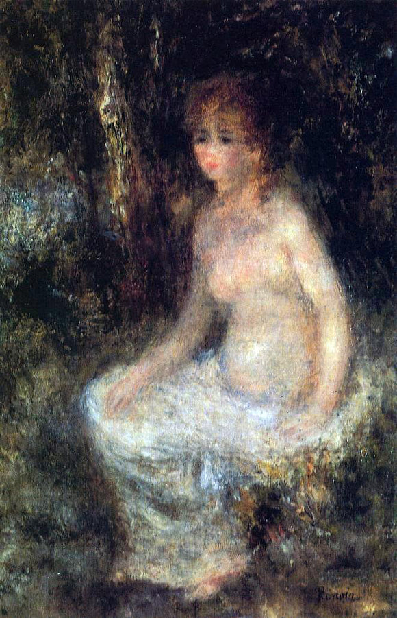  Pierre Auguste Renoir Nude Sitting in the Forest - Canvas Art Print