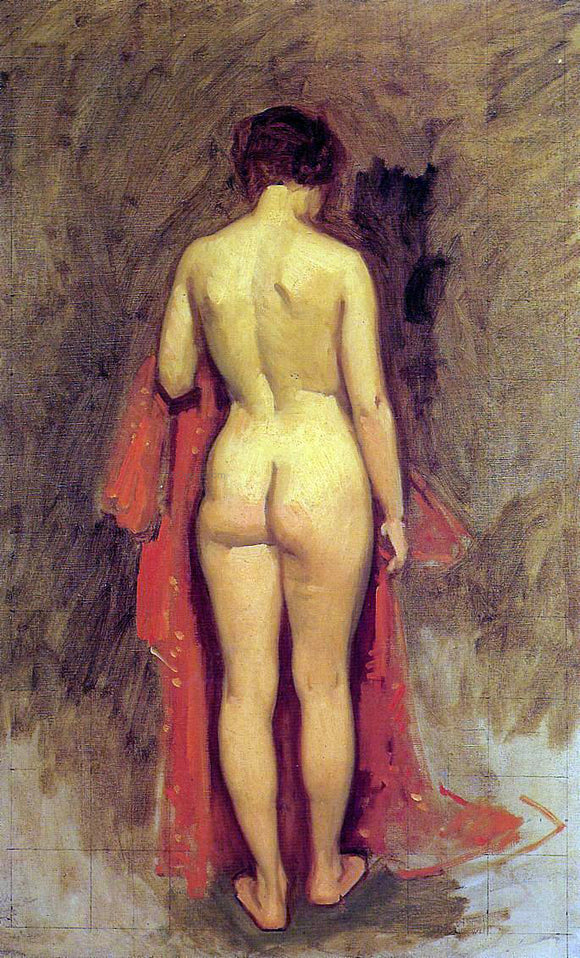  Frank Duveneck A Nude Standing - Canvas Art Print