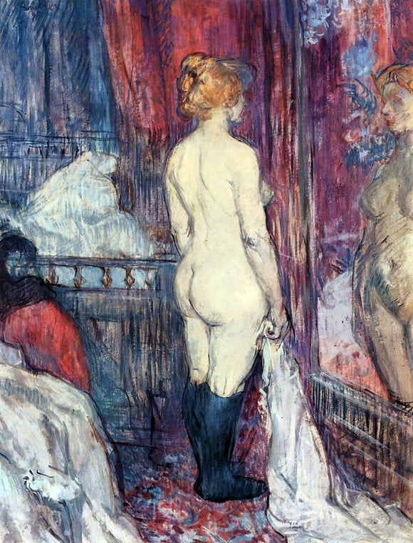  Henri De Toulouse-Lautrec Nude Standing before a Mirror - Canvas Art Print