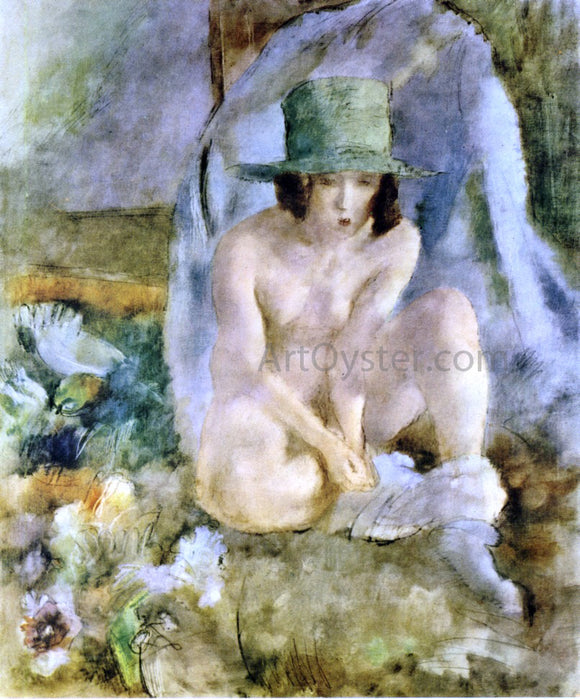  Jules Pascin Nude with a Green Hat - Canvas Art Print