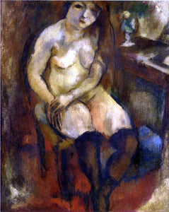  Jules Pascin Nude with Black Stockings - Canvas Art Print