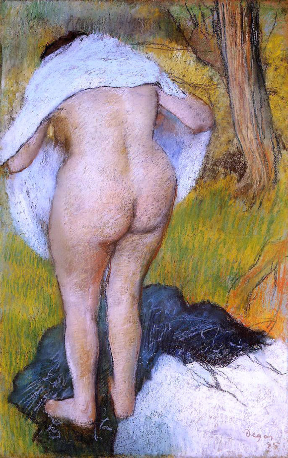  Edgar Degas Nude Woman Pulling on Her Clothes - Canvas Art Print