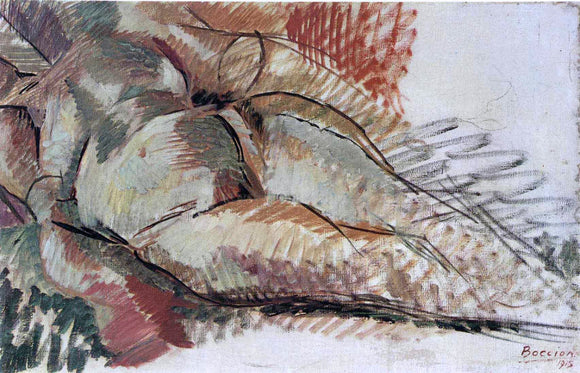  Umberto Boccioni Nudo Simultaneo - Canvas Art Print