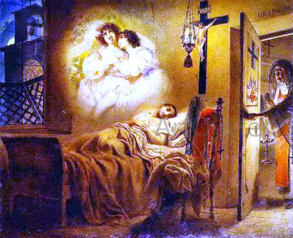  Karl Pavlovich Brulloff Nun's Dream - Canvas Art Print