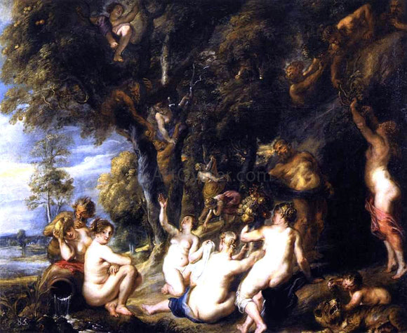  Peter Paul Rubens Nymphs and Satyrs - Canvas Art Print