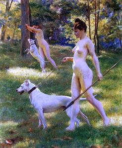  Julius LeBlanc Stewart Nymphs Hunting - Canvas Art Print