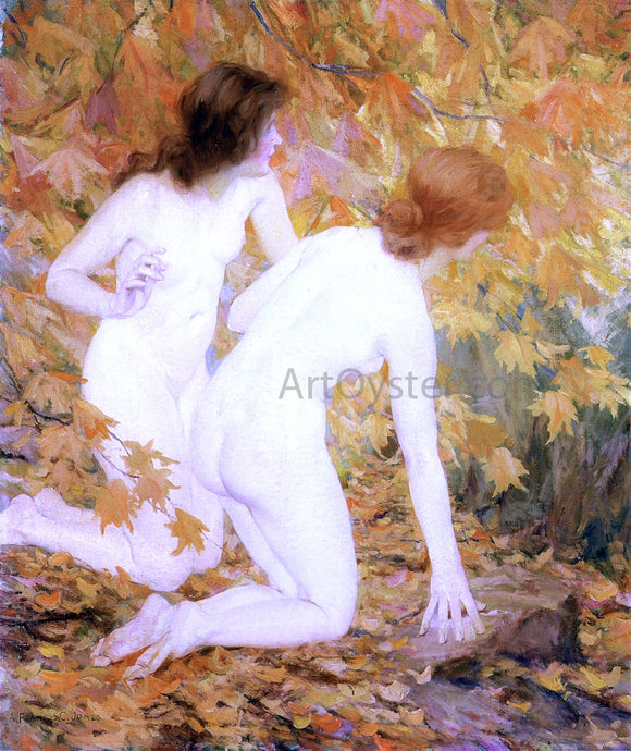  Francis Coates Jones Nymphs in the Autumn Woods - Canvas Art Print
