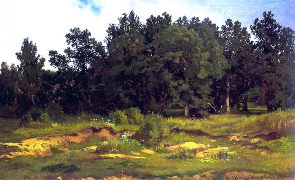  Ivan Ivanovich Shishkin Oak Grove in a Muzzy Day - Canvas Art Print