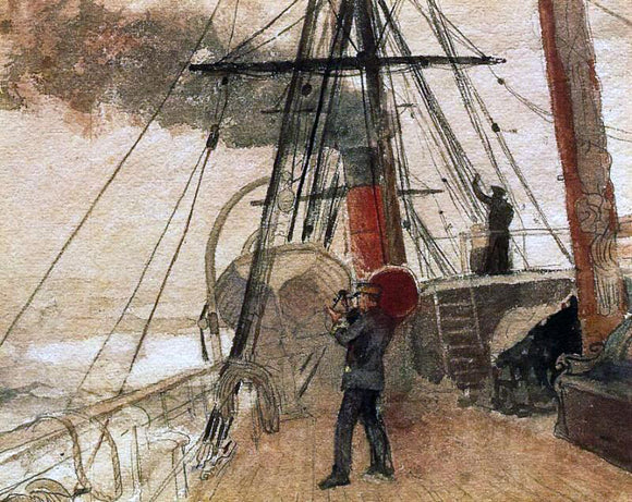  Winslow Homer Observations on Shipboard - Canvas Art Print