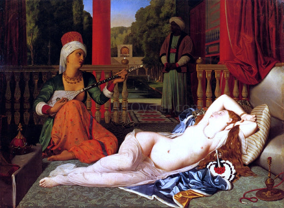  Jean-Auguste-Dominique Ingres Odalisque with Female Slave - Canvas Art Print
