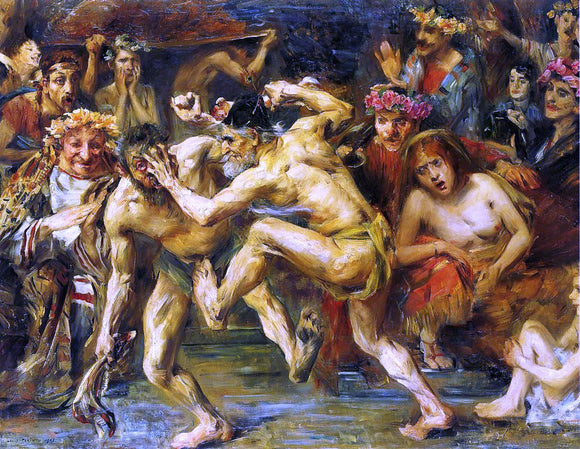  Lovis Corinth Odysseus Fighting with the Beggar - Canvas Art Print