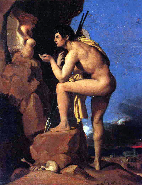  Jean-Auguste-Dominique Ingres Oedipus and the Sphinx - Canvas Art Print