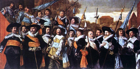  Frans Hals Officers and Sergeants of the St George Civic Guard Company - Canvas Art Print