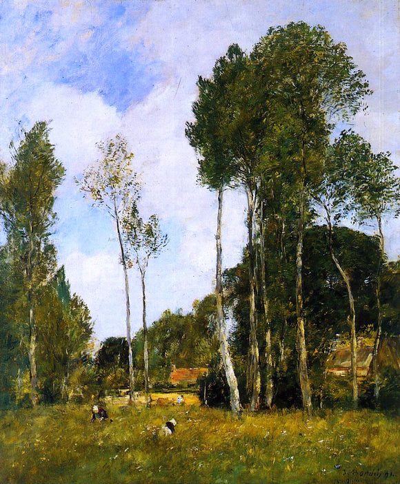  Eugene-Louis Boudin Oiseme Landscape, near Chartres - Canvas Art Print