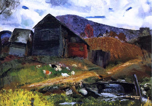  George Wesley Bellows Old Barn in Shady Valley - Canvas Art Print