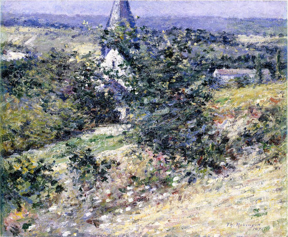  Theodore Robinson Old Church at Giverny - Canvas Art Print