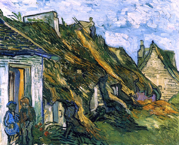  Vincent Van Gogh Old Cottages, Chaponval - Canvas Art Print