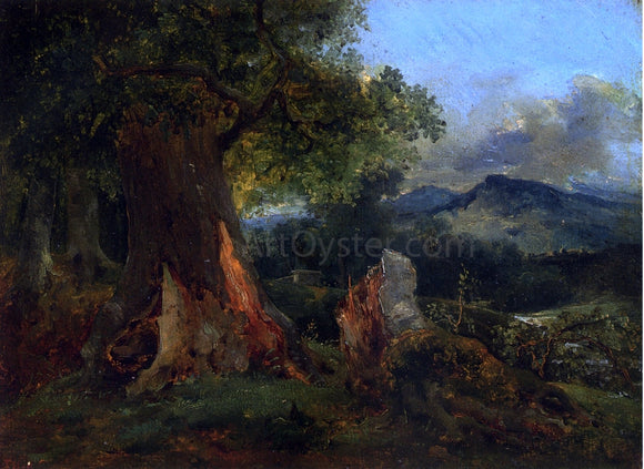  Theodore Rousseau Old Oak Tree and Rotting Trunk - Canvas Art Print
