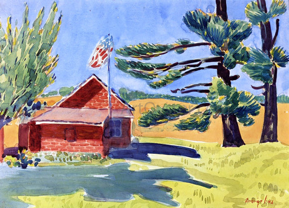 George Luks Old Schoolhouse, Ryders - Canvas Art Print