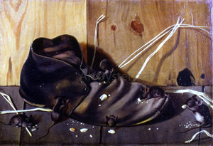  William Aiken Walker Old Shoe with Mice - Canvas Art Print