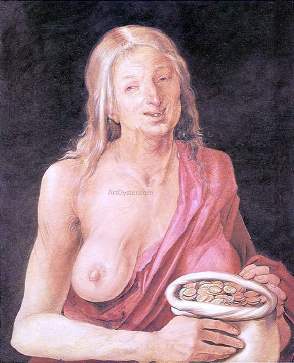  Albrecht Durer Old Woman with a Bag of Coins - Canvas Art Print