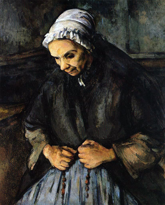  Paul Cezanne Old Woman with a Rosary - Canvas Art Print