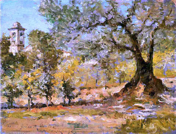  William Merritt Chase Olive Trees, Florence - Canvas Art Print