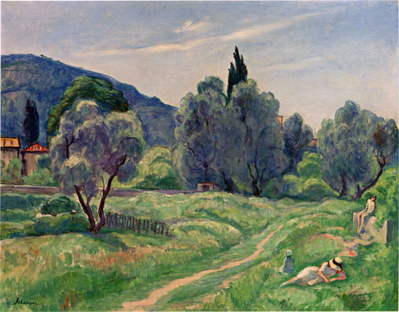  Henri Lebasque Olive Trees in Afternoon at Cannes - Canvas Art Print