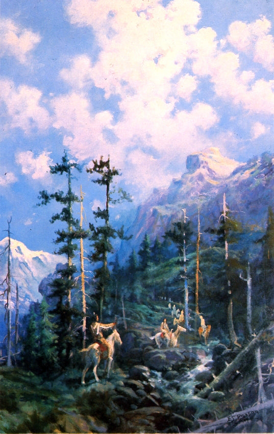  Edgar Samuel Paxson On Lolo Trail - Canvas Art Print