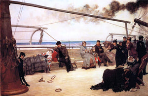  Henry Bacon On Shipboard - Canvas Art Print