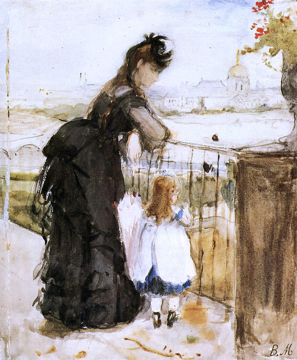  Berthe Morisot On the Balcony - Canvas Art Print