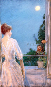  Frederick Childe Hassam On the Balcony - Canvas Art Print