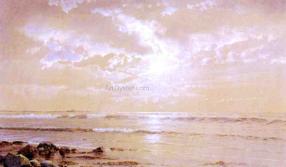  William Trost Richards On the Beach - Moonlight - Canvas Art Print