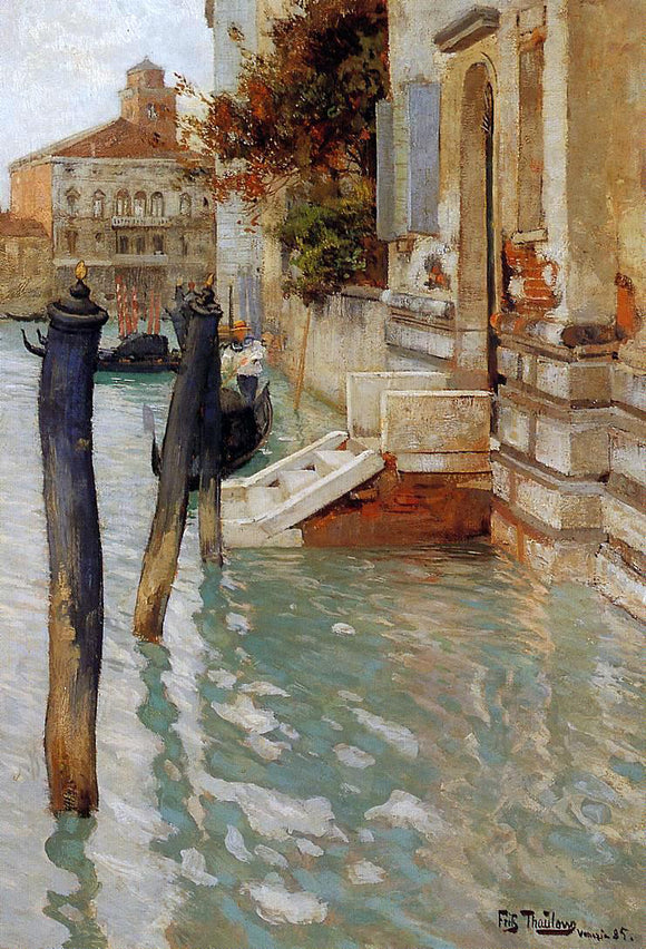  Fritz Thaulow On the Grand Canal, Venice - Canvas Art Print
