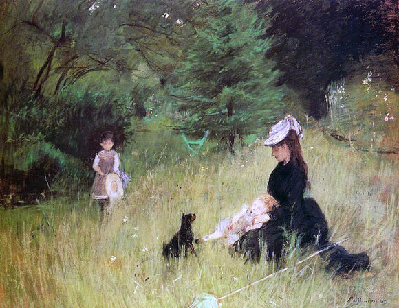  Berthe Morisot On the Lawn - Canvas Art Print