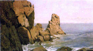  William M Hart On the Maine Coast - Canvas Art Print