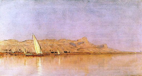  Sanford Robinson Gifford On the Nile, Gebel Shekh Hereedee - Canvas Art Print