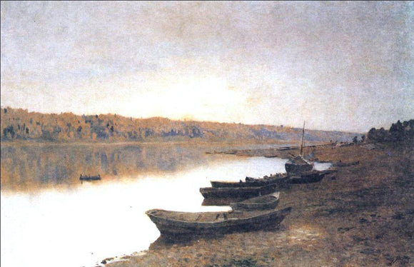  Isaac Ilich Levitan On the River Volga - Canvas Art Print