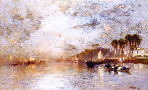  Thomas Moran On the St. John's River, Florida - Canvas Art Print