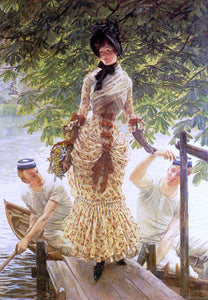  James Tissot On the Thames (also known as Return from Henley) - Canvas Art Print