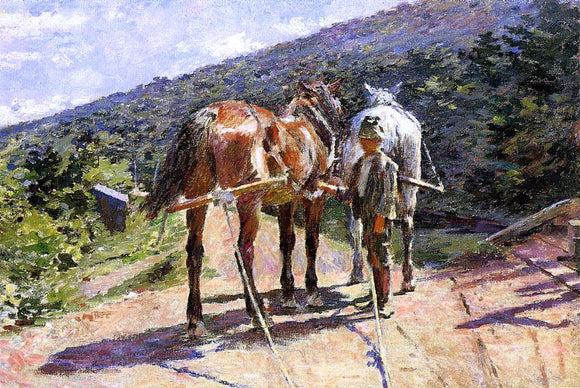  Theodore Robinson On the Tow-Path - A Halt - Canvas Art Print