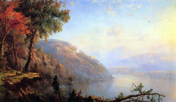  Marie-Francois-Regis Gignoux On the Upper Hudson - Canvas Art Print