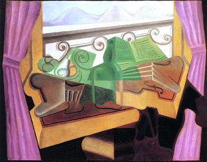  Juan Gris Open Window with Hills - Canvas Art Print
