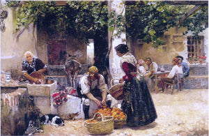  Joaquin Sorolla Y Bastida Orange seller - Canvas Art Print